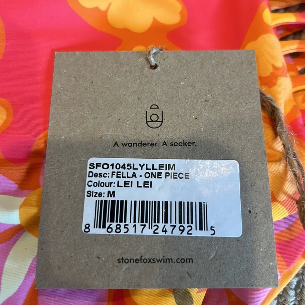 NWT FP x STONE FOX SWIM fella one piece in lei lei print size medium